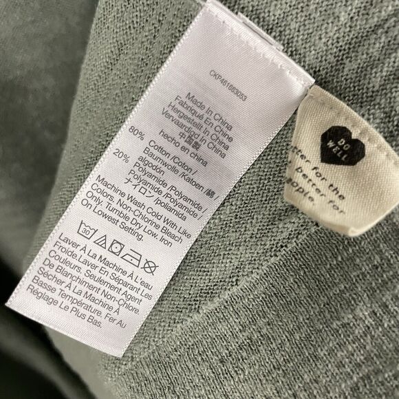 Madewell Womens Plus Size 3X Green Summer Ryder Cardigan Open Front Pocket - Picture 3 of 5